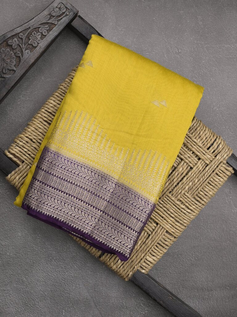 Maheshwari fancy saree allover zari motifs with zari border with contrast blouse