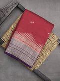Maheshwari fancy saree allover zari motifs with zari border with contrast blouse