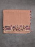 Tussar fancy saree with embroidery border and attached plain blouse