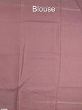 Tussar fancy saree with embroidery border and attached plain blouse