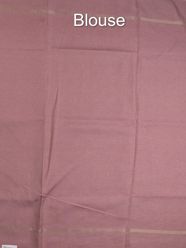 Tussar fancy saree with embroidery border and attached plain blouse