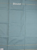 Tussar fancy saree with embroidery border and attached plain blouse