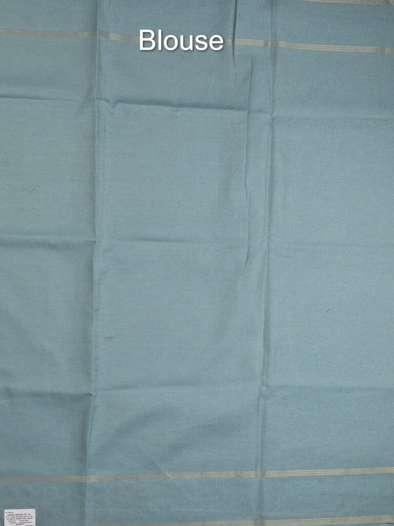 Tussar fancy saree with embroidery border and attached plain blouse