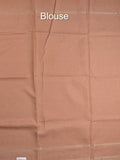 Tussar fancy saree with embroidery border and attached plain blouse