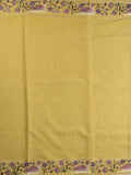 Tussar fancy saree with embroidery border and attached plain blouse