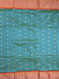 Narayanpet pattu saree allover zari motifs with paithani pallu and contrast blouse