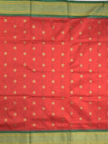 Narayanpet pattu saree allover zari motifs with paithani pallu and contrast blouse