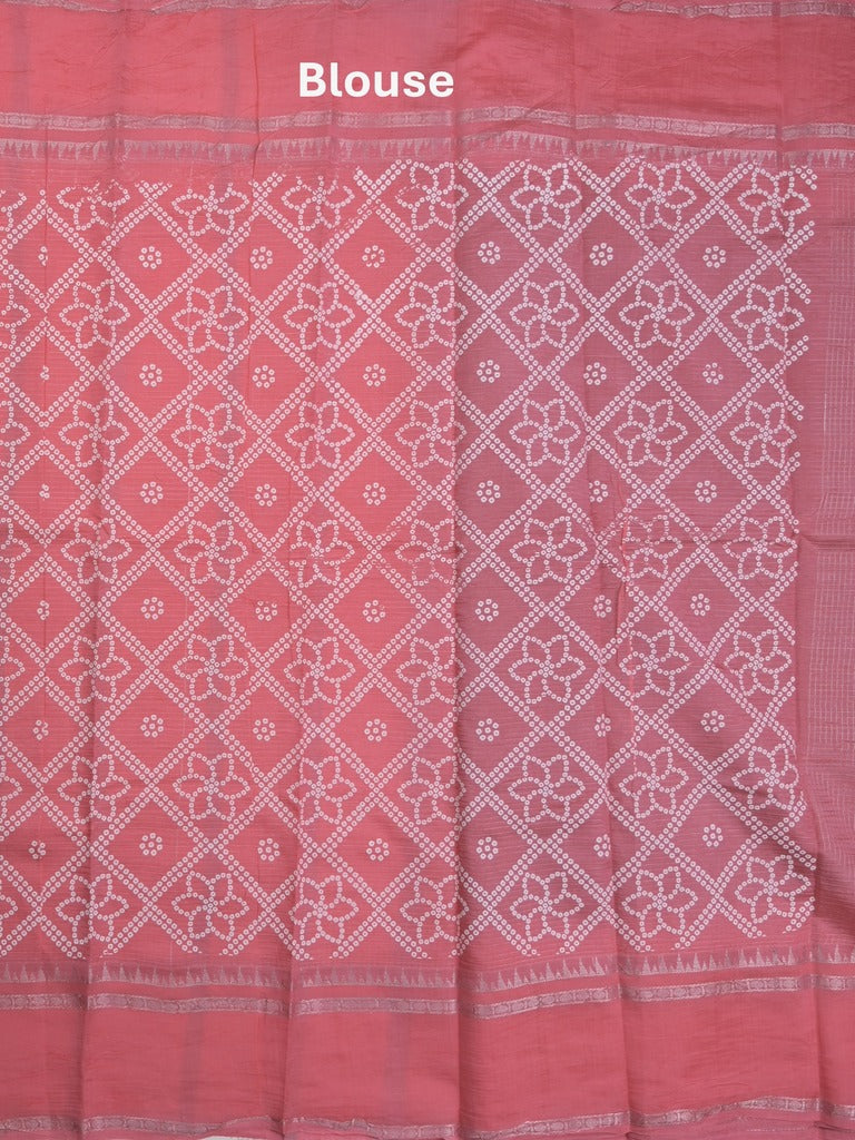 Mangalagiri fancy saree grey color allover stripes & zari border with striped pallu and printed blouse