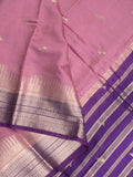 Maheshwari fancy saree allover zari motifs with zari border with contrast blouse