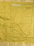 Maheshwari fancy saree allover zari motifs with zari border with contrast blouse
