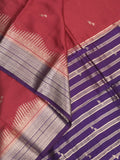 Maheshwari fancy saree allover zari motifs with zari border with contrast blouse