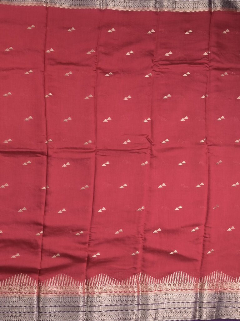 Maheshwari fancy saree allover zari motifs with zari border with contrast blouse