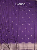 Maheshwari fancy saree allover zari motifs with zari border with contrast blouse