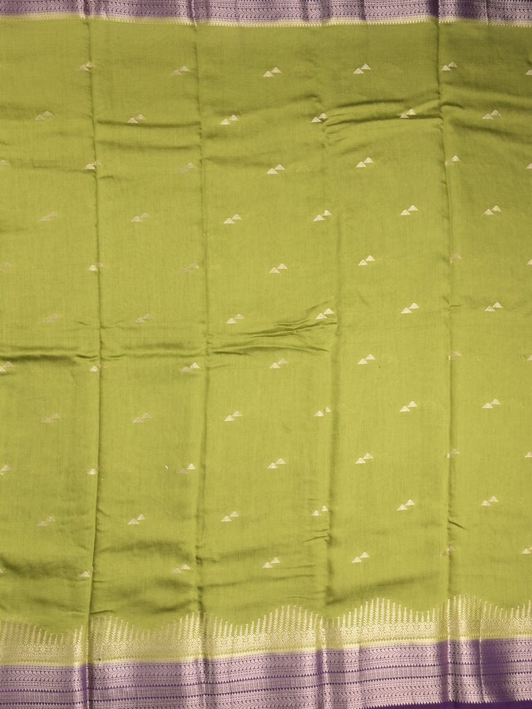 Maheshwari fancy saree allover zari motifs with zari border with contrast blouse