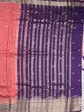 Maheshwari fancy saree allover zari motifs with zari border with contrast blouse