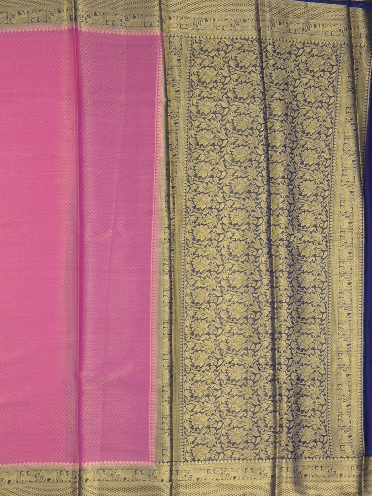 Georgette fancy saree purple color allover weaves & zari border with rich pallu and plain blouse