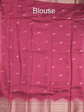Maheshwari fancy saree allover zari motifs with zari border with contrast blouse