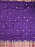 Maheshwari fancy saree allover zari motifs with zari border with contrast blouse