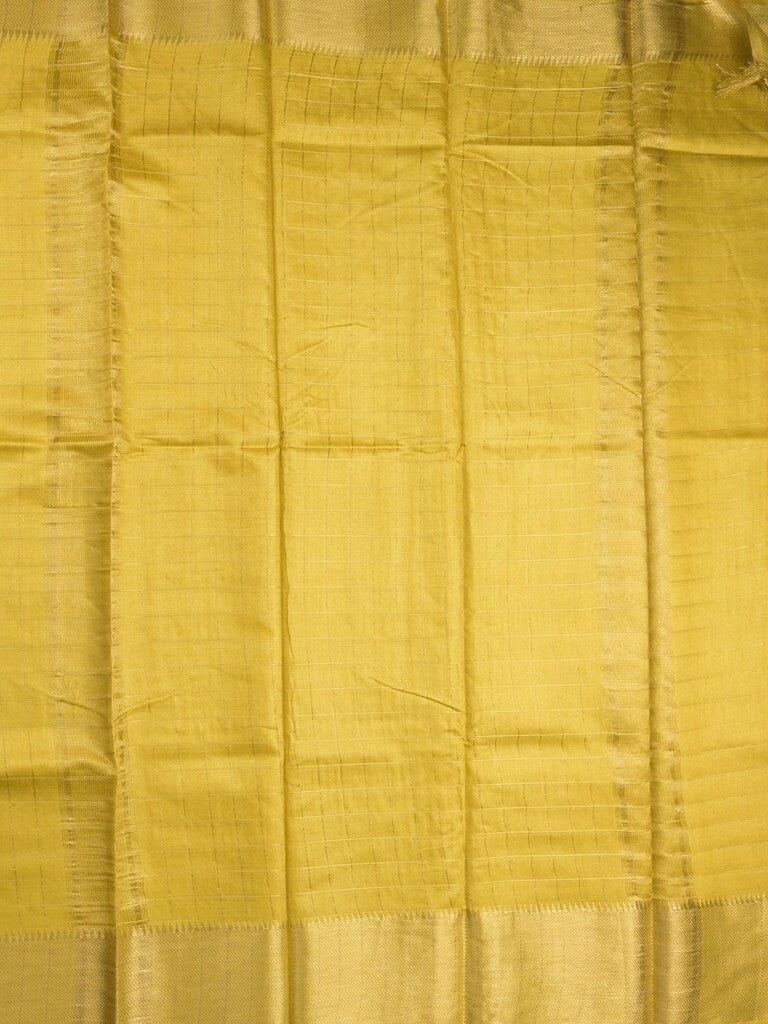 Bhagalpur fancy saree allover checks and zari border with self pallu and attached blouse