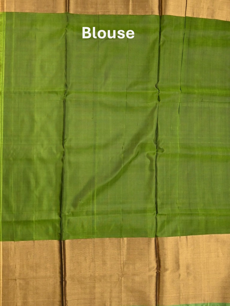 Uppada pattu saree wine color allover zari motifs & long kaddi border with contrast pallu and contrast blouse