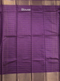 Bhagalpur fancy saree allover checks and zari border with self pallu and attached blouse