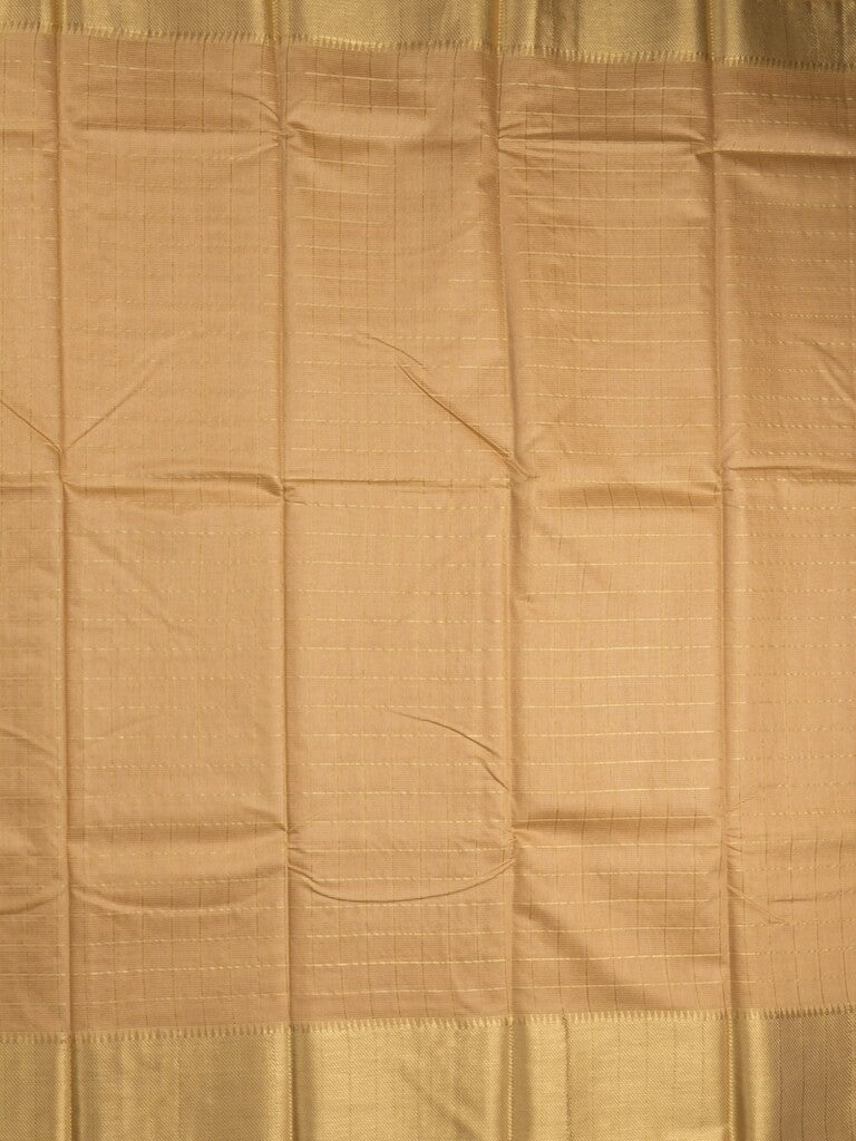 Bhagalpur fancy saree allover checks and zari border with self pallu and attached blouse