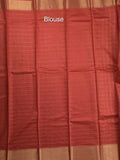 Bhagalpur fancy saree allover checks and zari border with self pallu and attached blouse