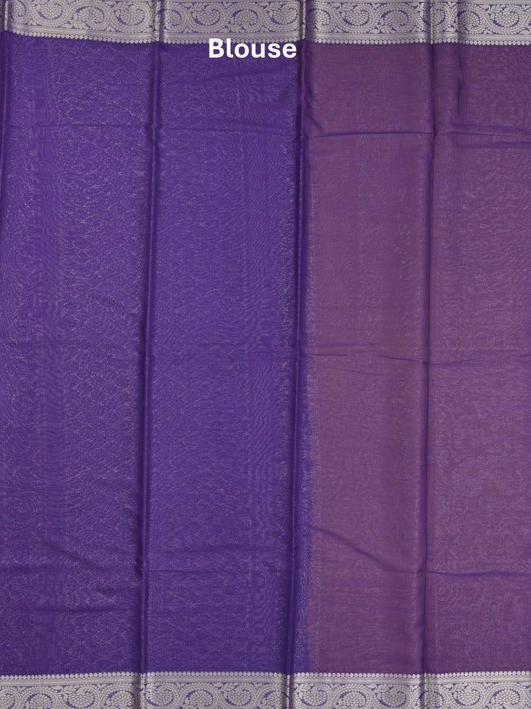 Georgette fancy saree golden yellow color allover weaves & zari border with rich pallu and plain blouse