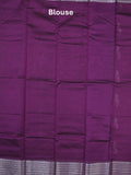 Mangalagiri fancy saree violet color allover zari motifs & zari border with rich pallu and plain blouse