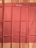 Bhagalpur fancy saree allover checks and zari border with self pallu and attached blouse