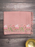 Tussar fancy saree allover checks with embroidery border and attached blouse