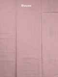 Tussar fancy saree baby pink color allover weaves with cutwork border and running pallu & plain blouse