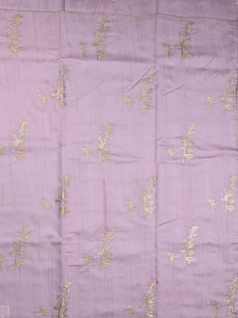 Tussar fancy saree light lavender color allover weaves with cutwork border and running pallu & plain blouse