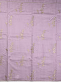 Tussar fancy saree light lavender color allover weaves with cutwork border and running pallu & plain blouse
