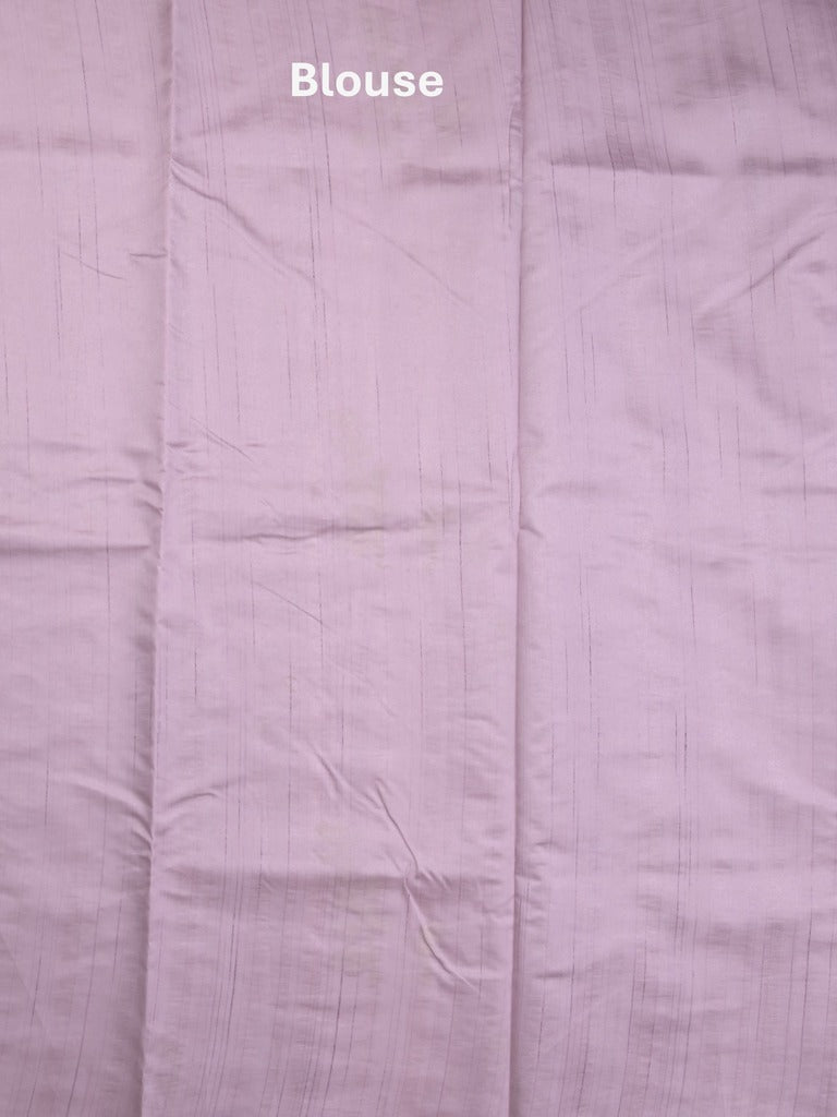 Tussar fancy saree light lavender color allover weaves with cutwork border and running pallu & plain blouse