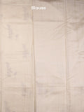 Tussar fancy saree light cream color allover weaves with cutwork border and running pallu & plain blouse