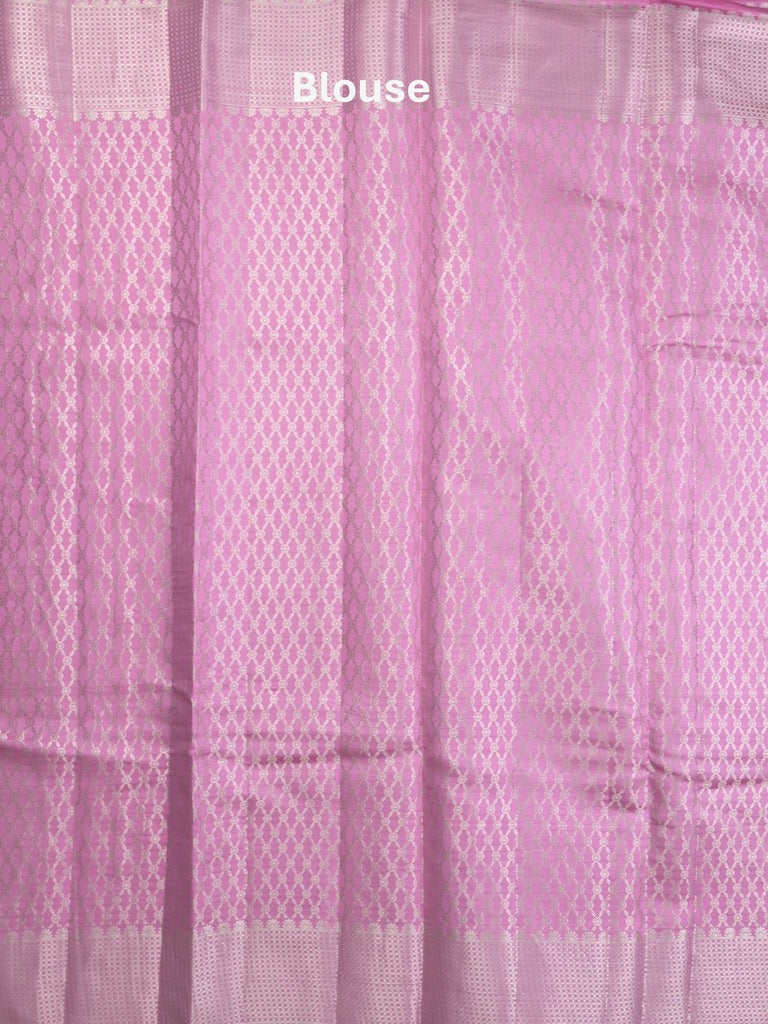 Raw mango fancy saree dark pink color allover zari weaves & zari border with brocade pallu and brocade blouse