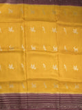 Tabby silk fancy saree allover zari motifs and zzari border with brocade pallu and contrast blouse
