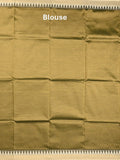 Mangalagiri fancy saree snuff color allover plain & temple border with zari pallu and running blouse