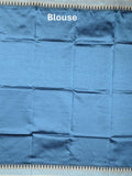 Mangalagiri fancy saree light blue color allover plain & temple border with zari pallu and running blouse