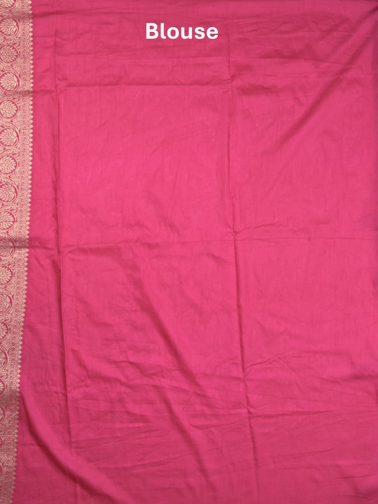 Raw mango fancy saree royal blue color allover zari weaves & zari border with rich pallu and contrast plain blouse