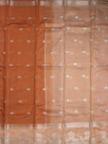 Dupion fancy saree allover zari motifs and zari border with contrast blouse