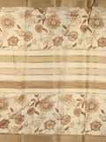 Dola silk fancy saree cream and beige color allover prints & zari border with printed pallu and printed blouse