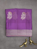 Pure kota fancy saree allover zari motifs & zari border with attached self blouse