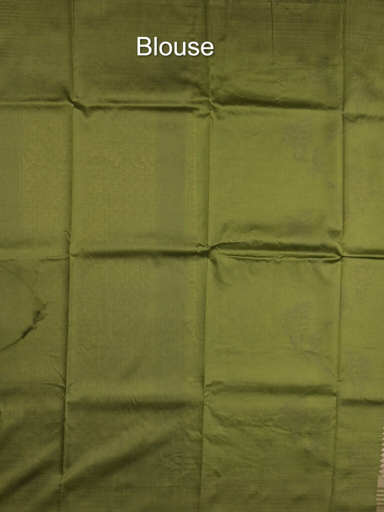 Tabby silk printed fancy saree with zari border and attached plain blouse