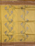 Tabby silk printed fancy saree with zari border and attached plain blouse