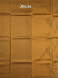 Tabby silk printed fancy saree with zari border and attached plain blouse