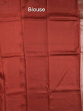 Tabby silk printed fancy saree with zari border and attached plain blouse