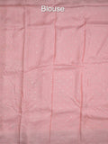 Dupion fancy floral printed saree with zari border and attached plain blouse