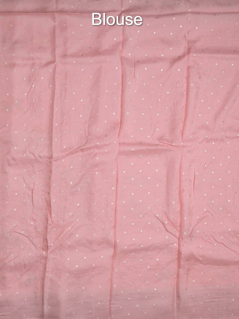Dupion fancy floral printed saree with zari border and attached plain blouse